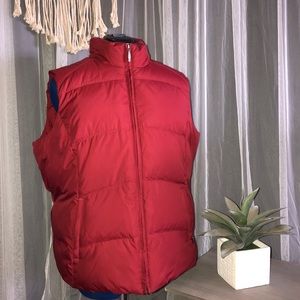 Cherry Red Down Filled Vest - Like New!